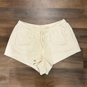 Aerie Terry Cloth Cream Lounge Shorts